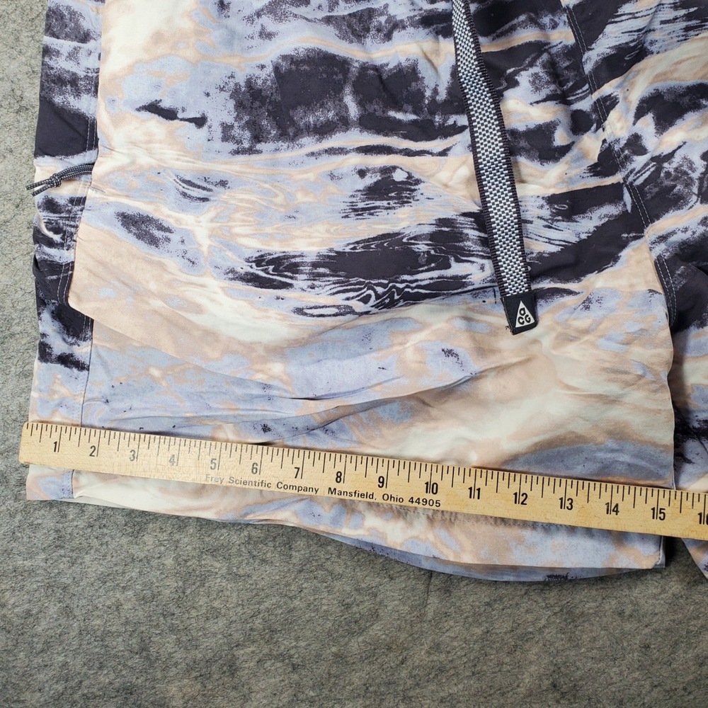 Nike ACG Shorts Men XL Marble Tie Dye Nylon Trail Gorpcore Purple Tan DH7149-540 - Picture 4 of 9